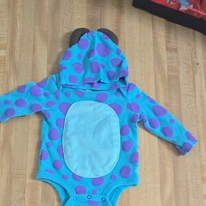 Blue and Purple Polka Dot Kids One Piece